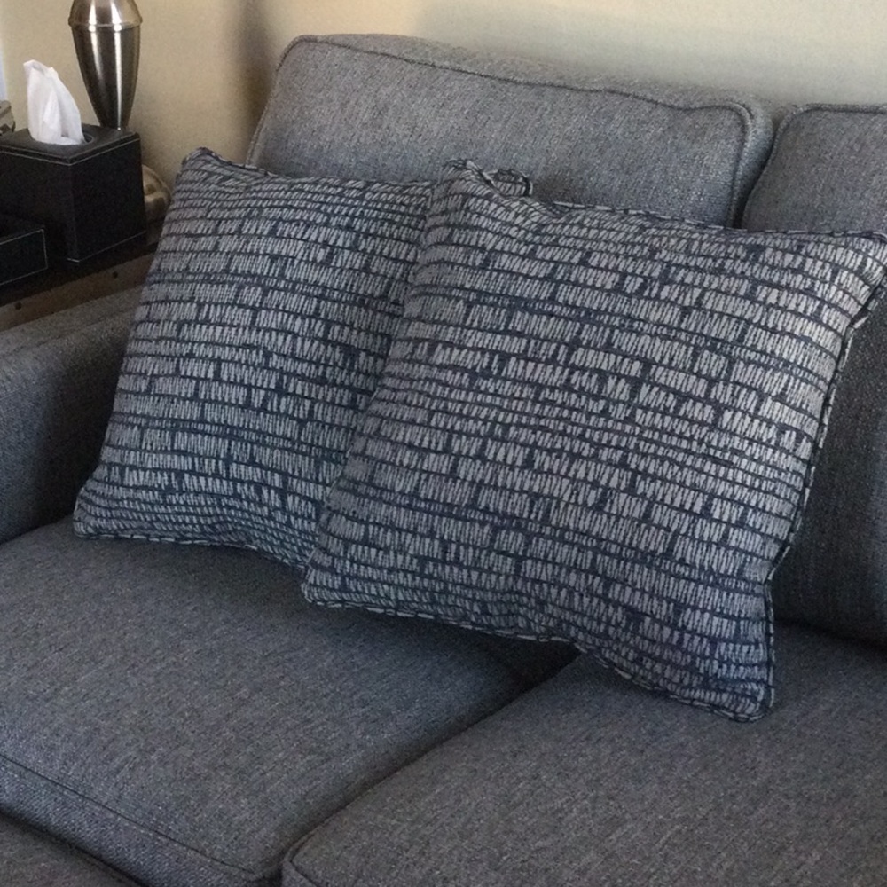 SOLD OUT - Set of 2 18” square sofa pillows